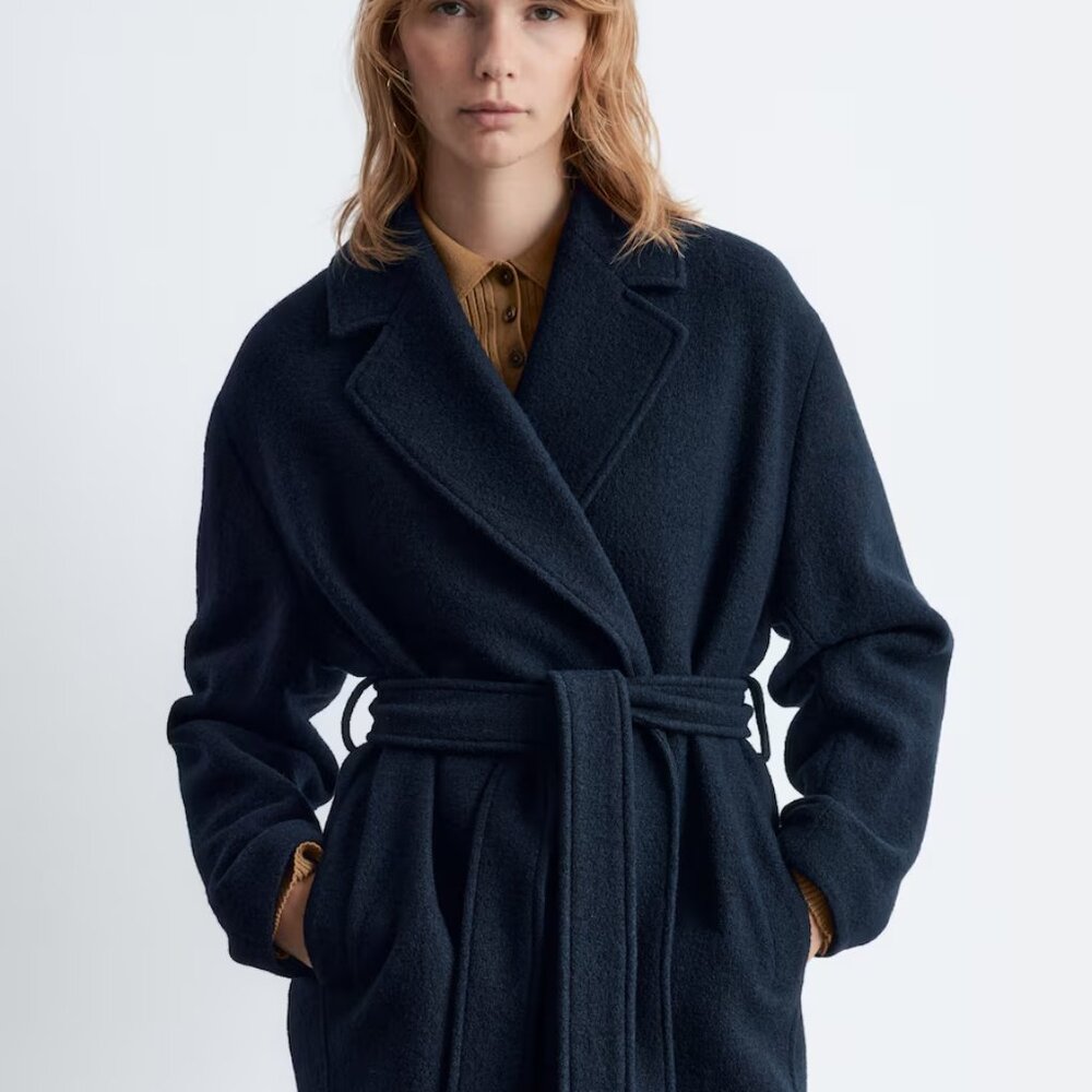 & Other Stories Voluminous Belted Wool Coat